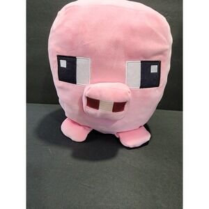 Mattel Mojang Minecraft SUPER SOFT PINK PIG PILLOW 10" Plush Stuffed Animal‎ Toy